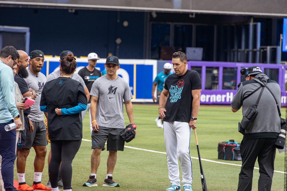 U.S. Service Members Attend Marlins Game During Fleet Week Fort Lauderdale