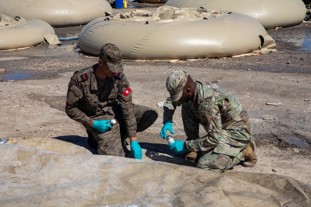 US and Tunisia forces conduct water purification operations during African Lion 2025
