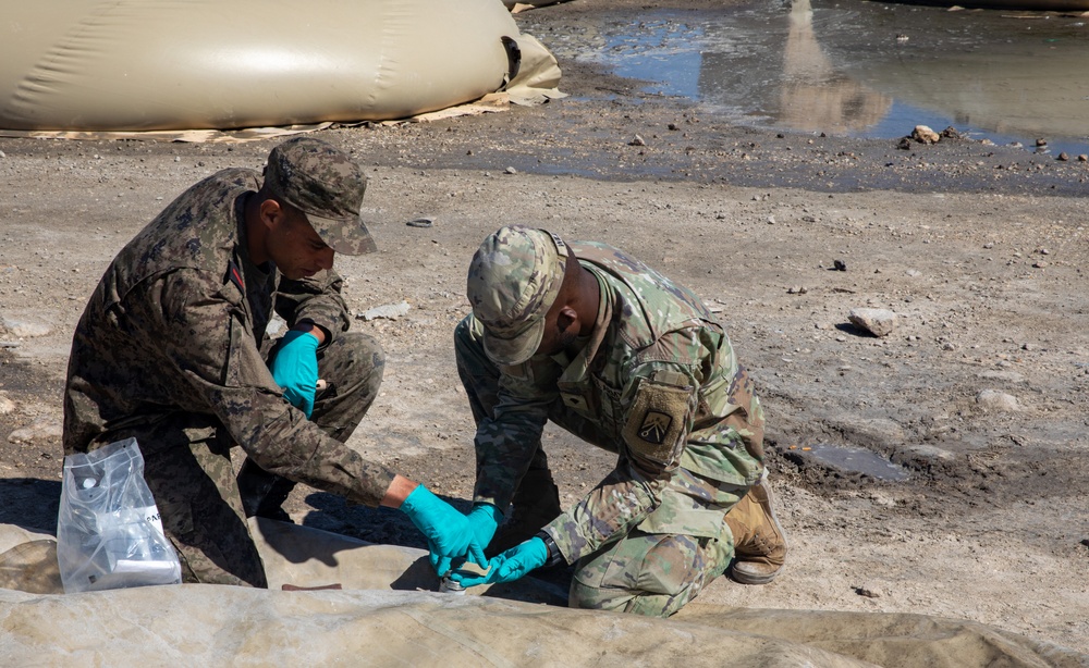 US and Tunisia forces conduct water purification operations during African Lion 2025