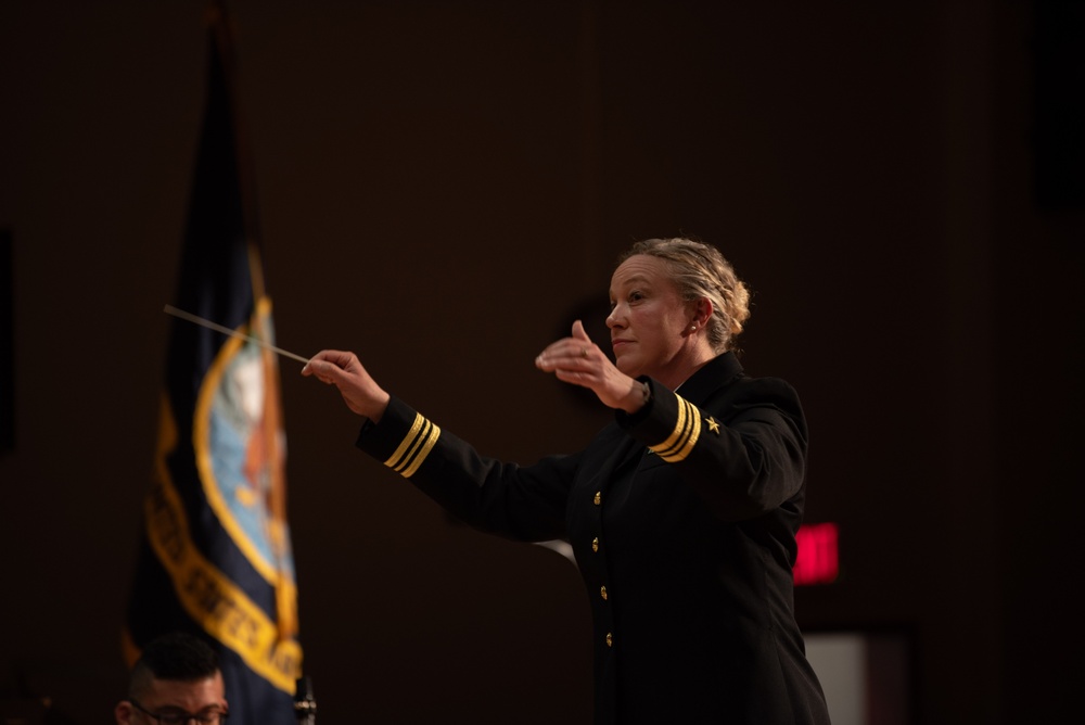 The United States Navy Band performs a concert at Unity Reed High School in Manassas, VA.