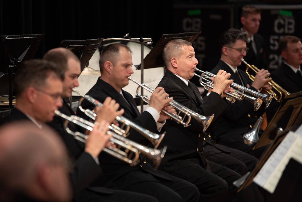 The United States Navy Band performs a concert at Unity Reed High School in Manassas, VA.
