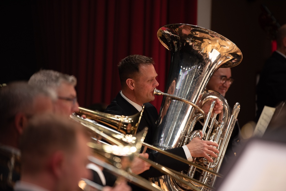 The United States Navy Band performs a concert at Unity Reed High School in Manassas, VA.
