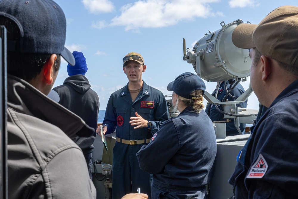 WTI Underway on USS Mustin