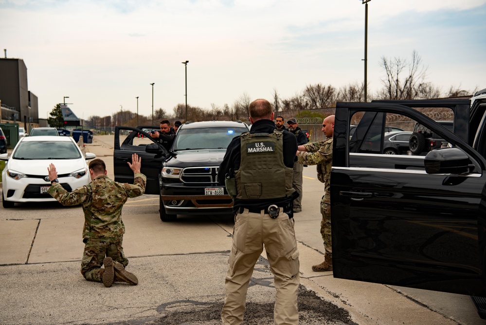 128th Air Refueling Wing Hosts Joint Tactical Training with U.S. Marshals and Milwaukee Police