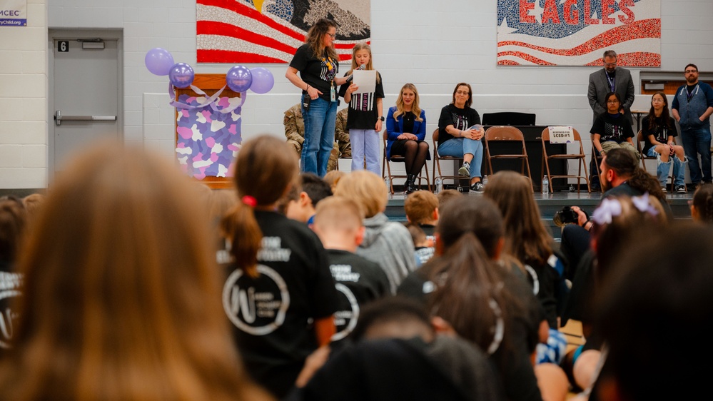 90 MW Leadership Celebrates Month of the Military Child at Freedom Elementary