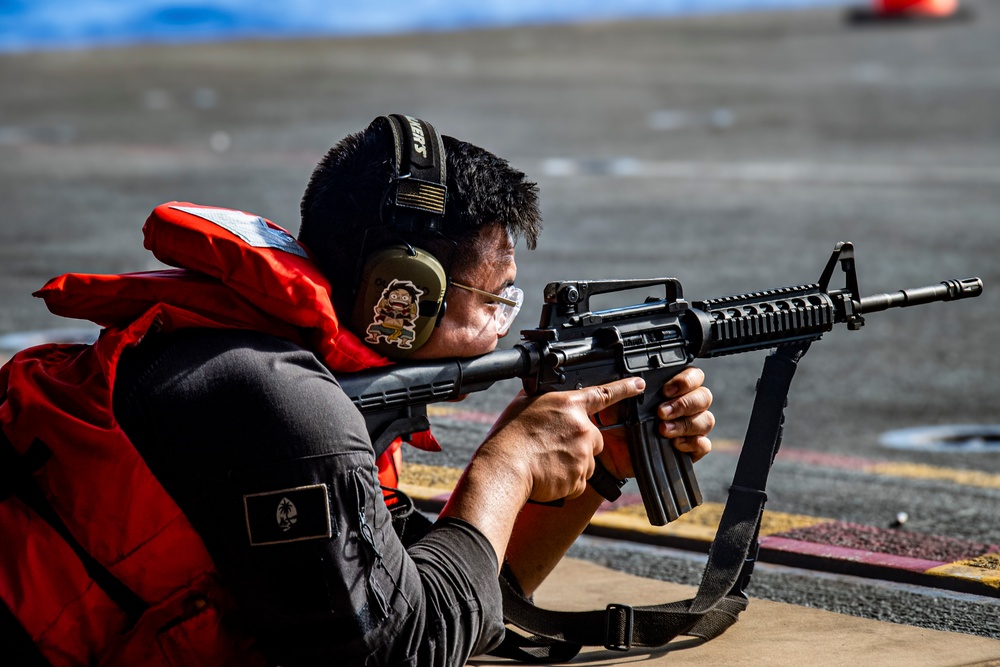 Nimitz Sailors Take Part in a Live-Fire Exercise