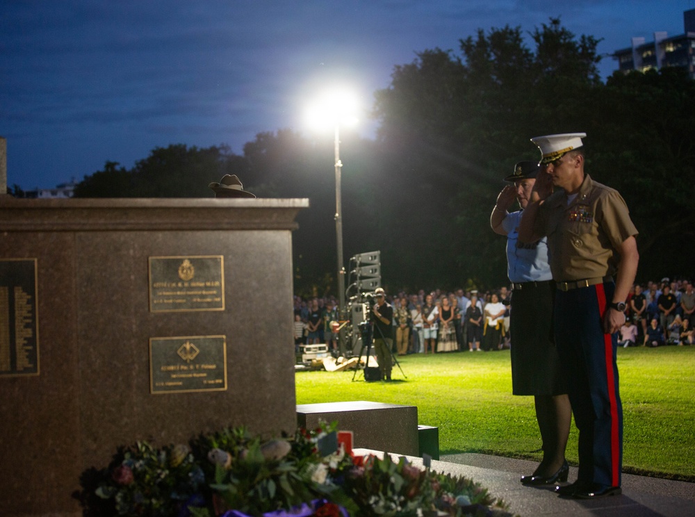 MRF-D 25.3: U.S. Marines, sailors honor Anzac Day in Darwin