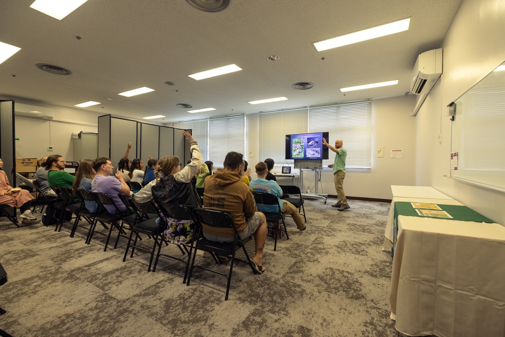 Shawn Miller educates the local military community about Okinawan wildlife | Earth Week 2025