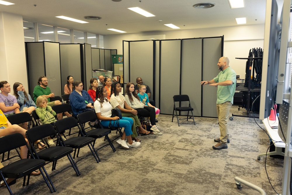 Shawn Miller educates the local military community about Okinawan wildlife | Earth Week 2025
