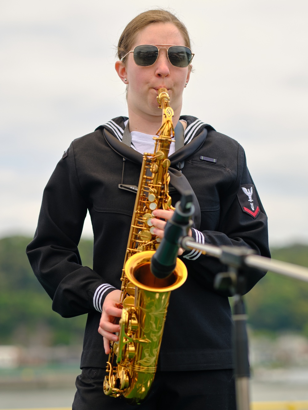 U.S. 7th Fleet Band's Broadside Brass Band Performs at Kanrin Maru Festival