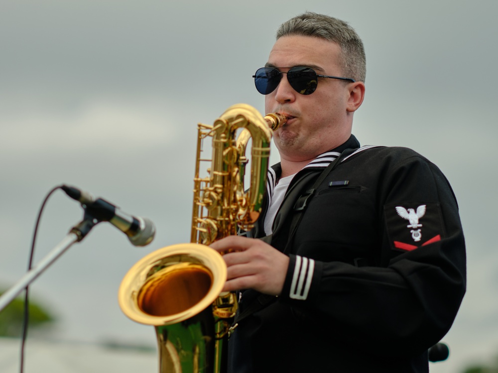 U.S. 7th Fleet Band's Broadside Brass Band Performs at Kanrin Maru Festival