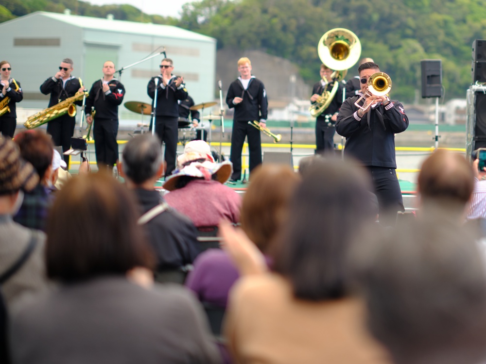 U.S. 7th Fleet Band's Broadside Brass Band Performs at Kanrin Maru Festival