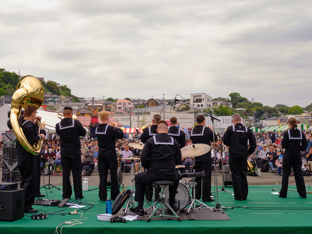 U.S. 7th Fleet Band's Broadside Brass Band Performs at Kanrin Maru Festival