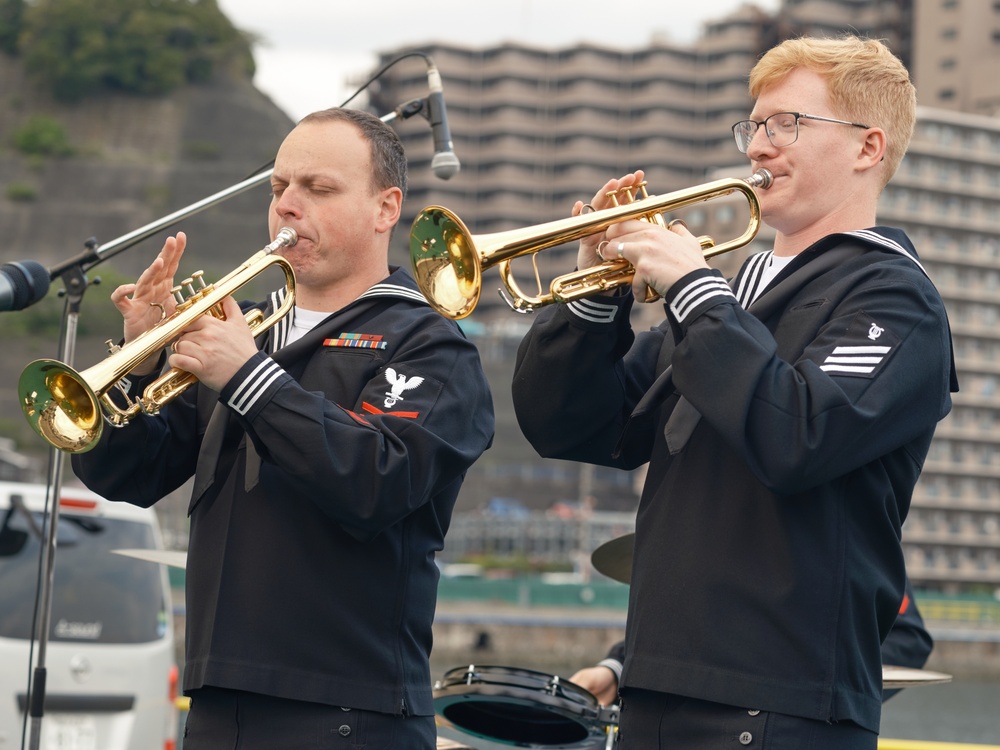 U.S. 7th Fleet Band's Broadside Brass Band Performs at Kanrin Maru Festival