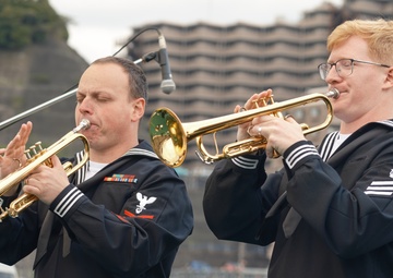 U.S. 7th Fleet Band's Broadside Brass Band Performs at Kanrin Maru Festival