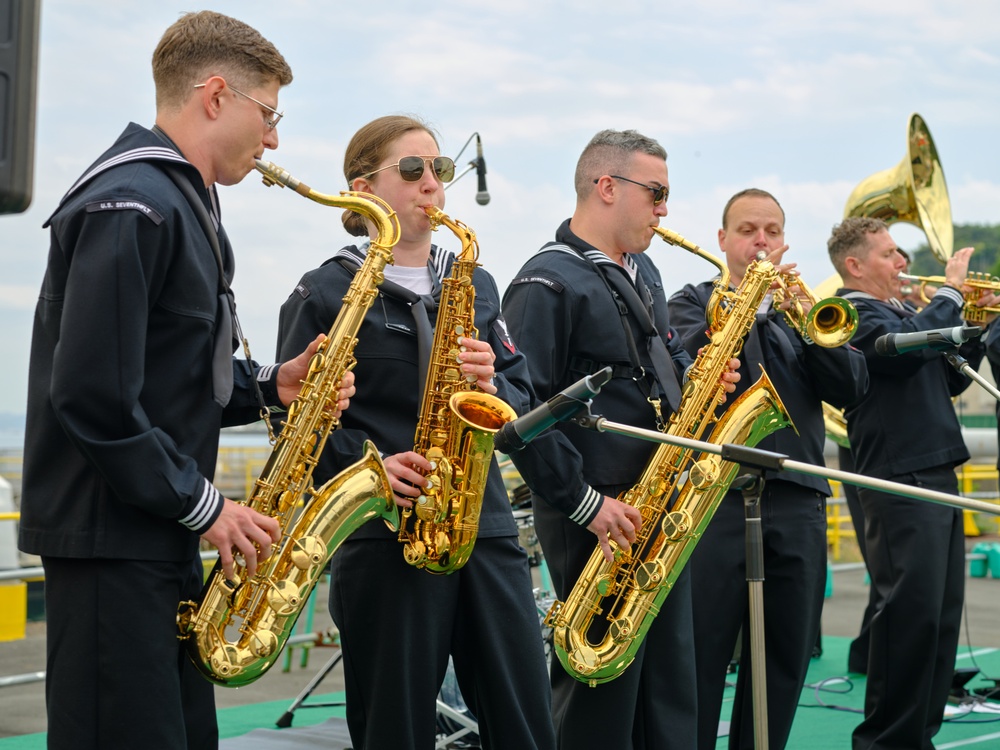 U.S. 7th Fleet Band's Broadside Brass Band Performs at Kanrin Maru Festival