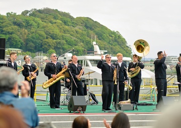 U.S. 7th Fleet Band's Broadside Brass Band Performs at Kanrin Maru Festival