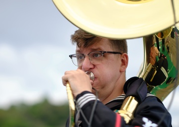 U.S. 7th Fleet Band's Broadside Brass Band Performs at Kanrin Maru Festival