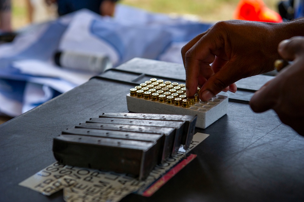 USS Frank Cable Weapons Department Conducts Gun Shoot