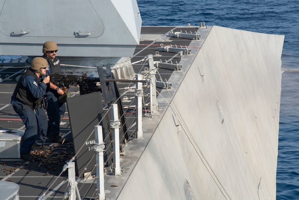 Balikatan 25: USS Savannah (LCS 28) Sailors Rolls-Out Floating Gunnery Exercise Target
