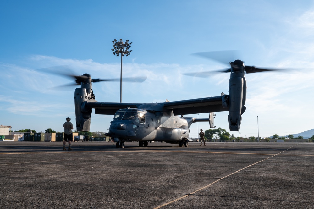 Balikatan 25: 353 SOW conducts CV-22 open-water hoist training