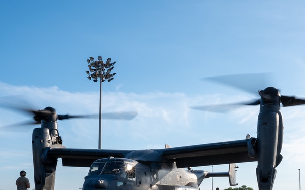 Balikatan 25: 353 SOW conducts CV-22 open-water hoist training