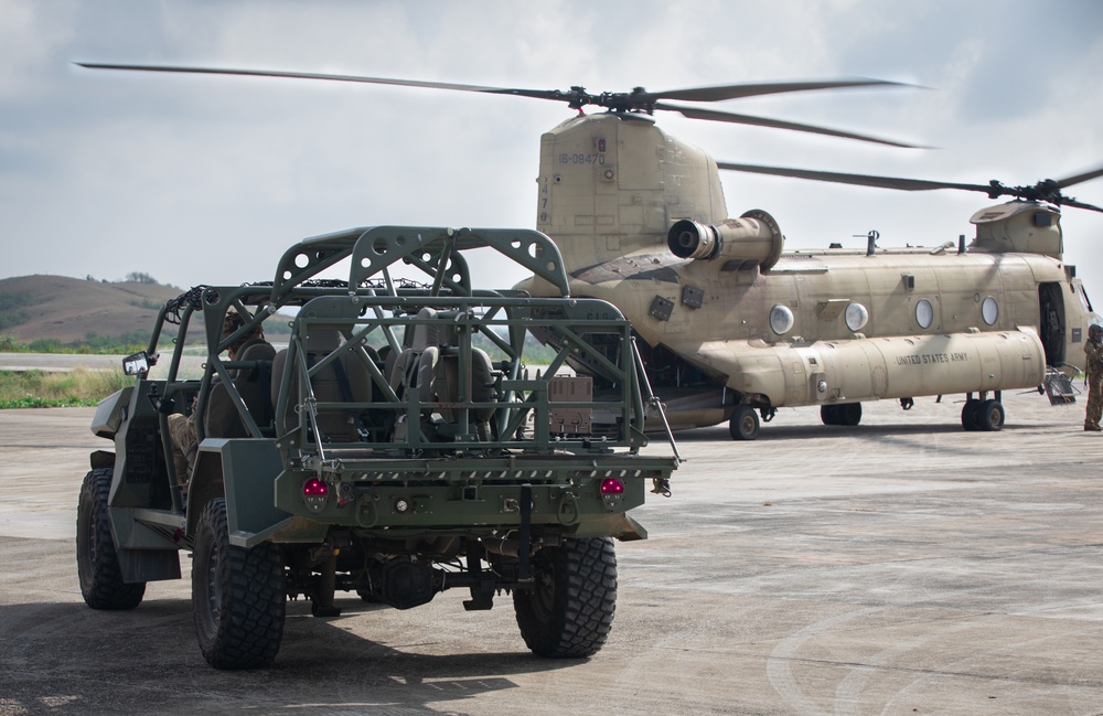 Balikatan 25: Task Force Gimlets Employ U.S. Army Boeing CH-47 Chinook &amp; ISV for Supply Drop