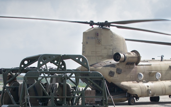 Balikatan 25: Task Force Gimlets Employ U.S. Army Boeing CH-47 Chinook &amp; ISV for Supply Drop