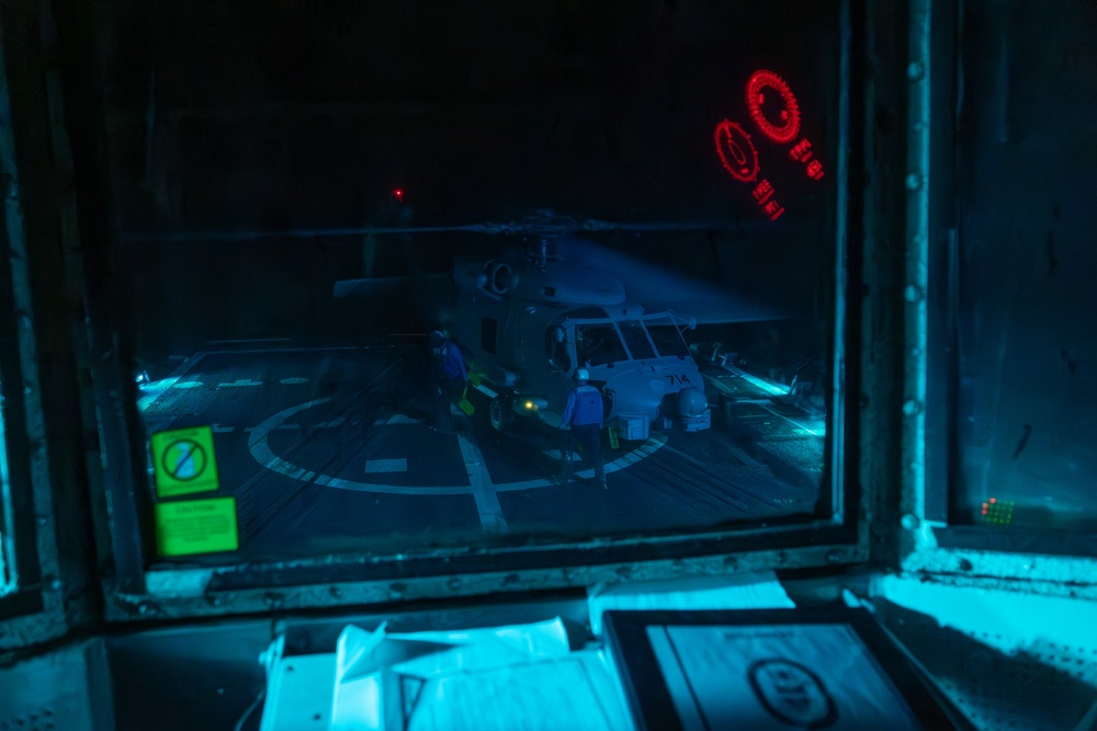 USS Gridley Night Operations