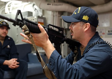 USS Michael Monsoor Conducts Crew Serve Weapons Qualification Course