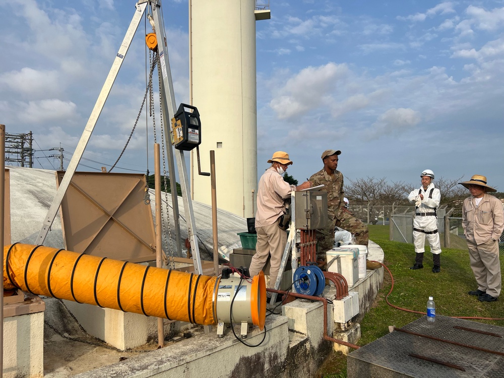 18 CES restores water tank in O'Donnell Gardens