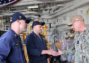 Commander,  Joint Region Marianas Visits USS Michael Monsoor at Naval Base Guam