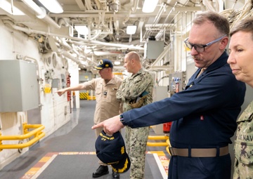 Commander, Joint Region Marianas Visits USS Michael Monsoor at Naval Base Guam