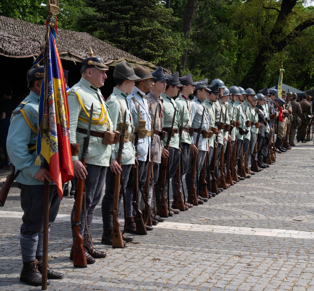 U.S. Army Soldiers participate in the Romanian Land Forces Day celebration