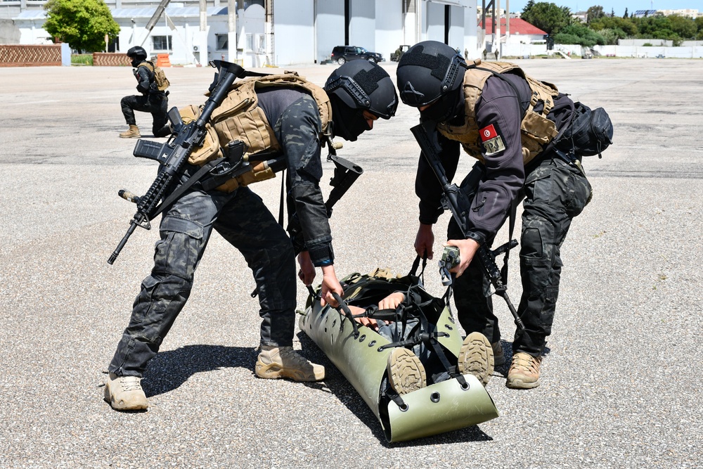 Tunisian special forces conduct medical evacuation rehearsal at African Lion 2025