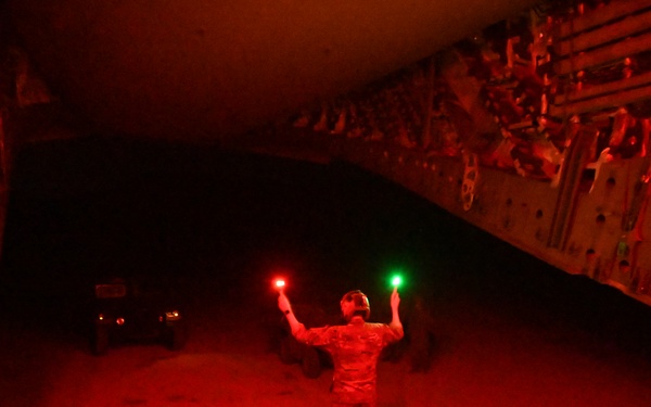 Training for the Fight: C-17 Delivers HIMARS and Soldiers During Semi-Prepared Runway Exercise