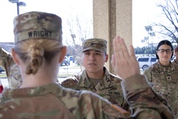 SPC Luis Pintor Reenlists at USAMRIID [Image 2 of 5]
