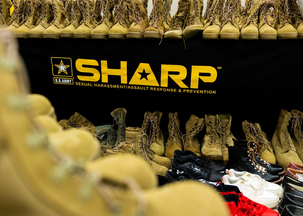 Fort Sill Observes Sexual Assault Awareness Month with Sole Survivor Display