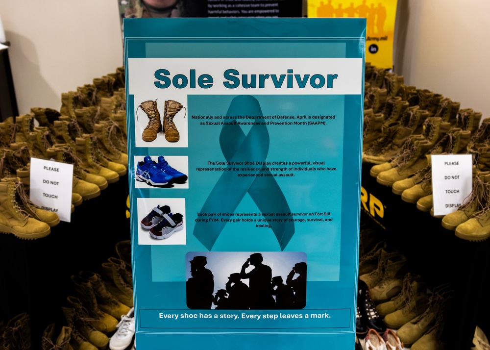 Fort Sill Observes Sexual Assault Awareness Month with Sole Survivor Display