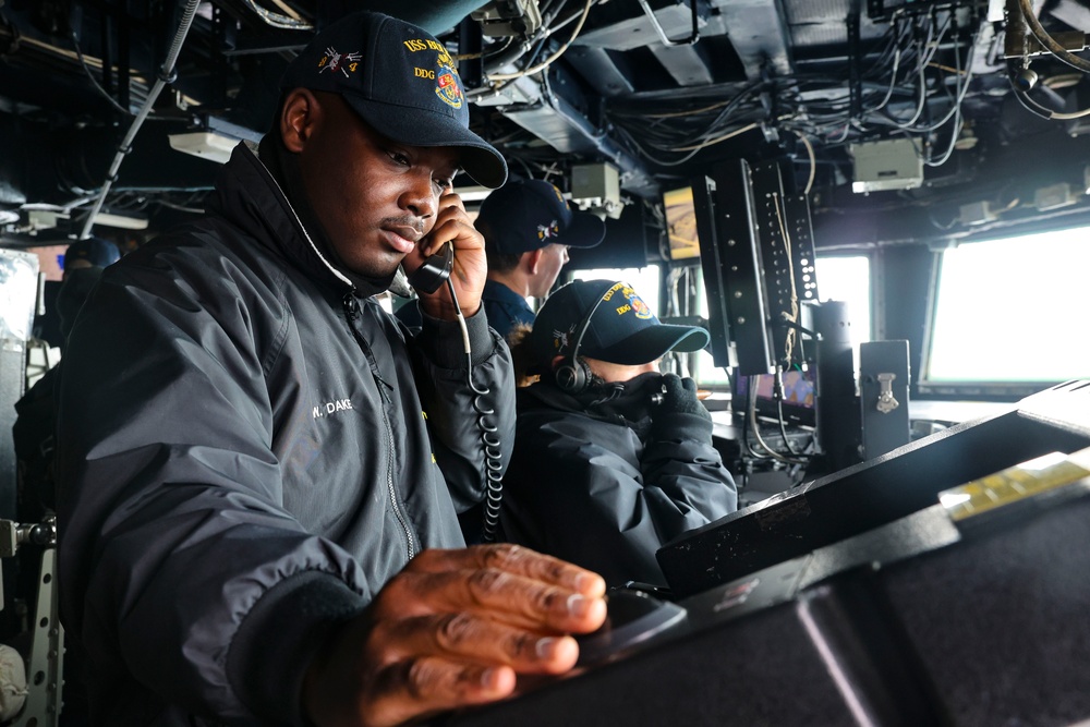 USS Bulkeley conducts a sea-and-anchor evolution in Scotland