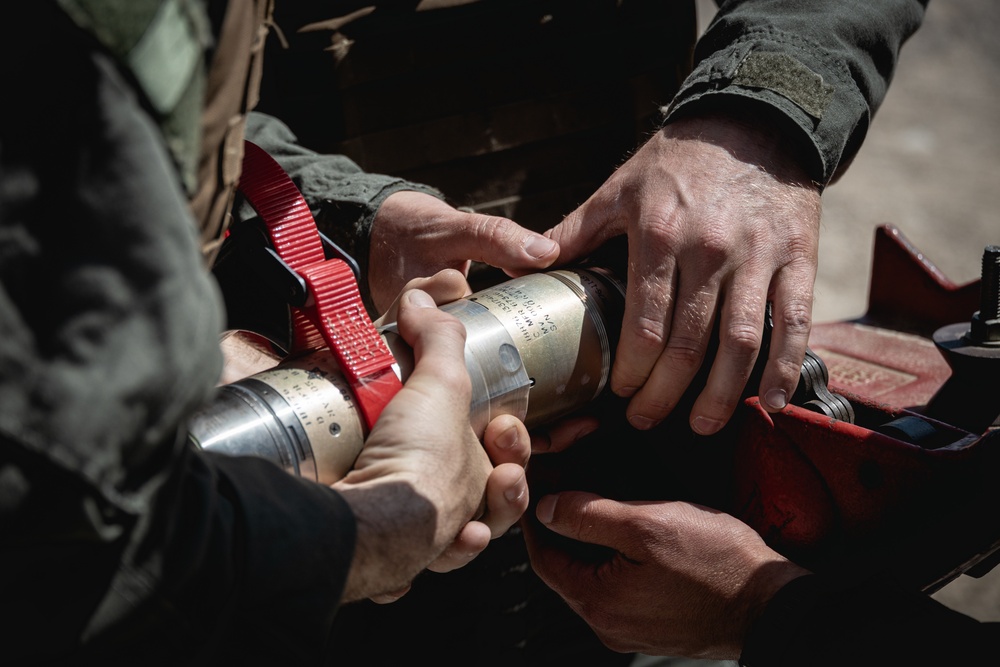 Marines in Explosive Ordnance Exploitation Course 2025-040 disassemble various ordnance