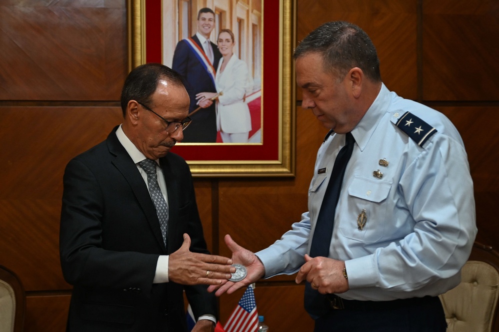 The Adjutant General of Massachusetts National Guard meets with Paraguay’s Minister of National Defense