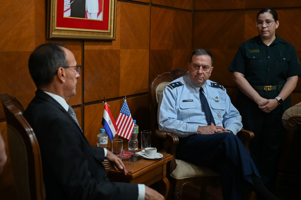 The Adjutant General of Massachusetts National Guard meets with Paraguay’s Minister of National Defense