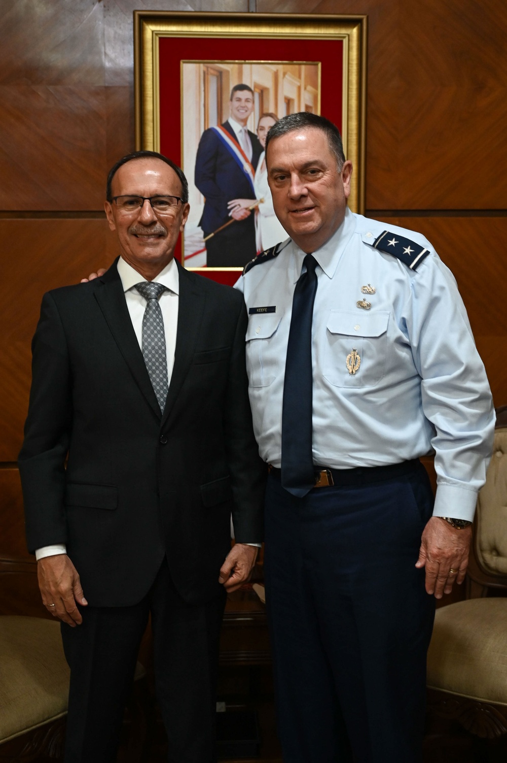 The Adjutant General of Massachusetts National Guard meets with Paraguay’s Minister of National Defense