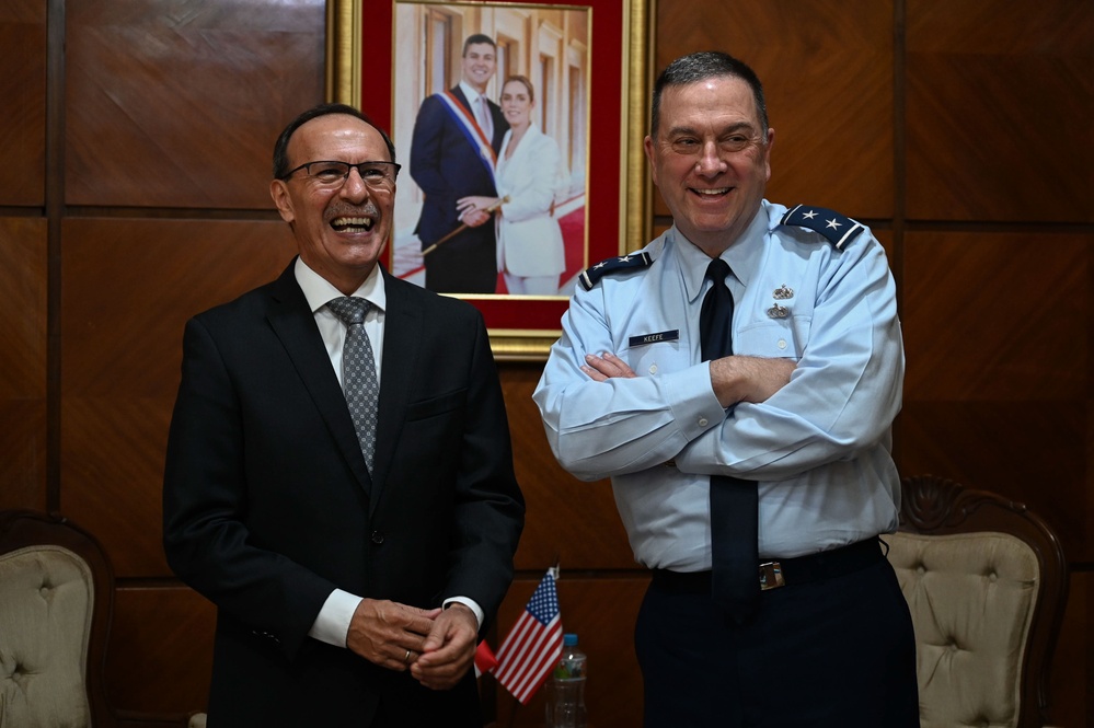The Adjutant General of Massachusetts National Guard meets with Paraguay’s Minister of National Defense