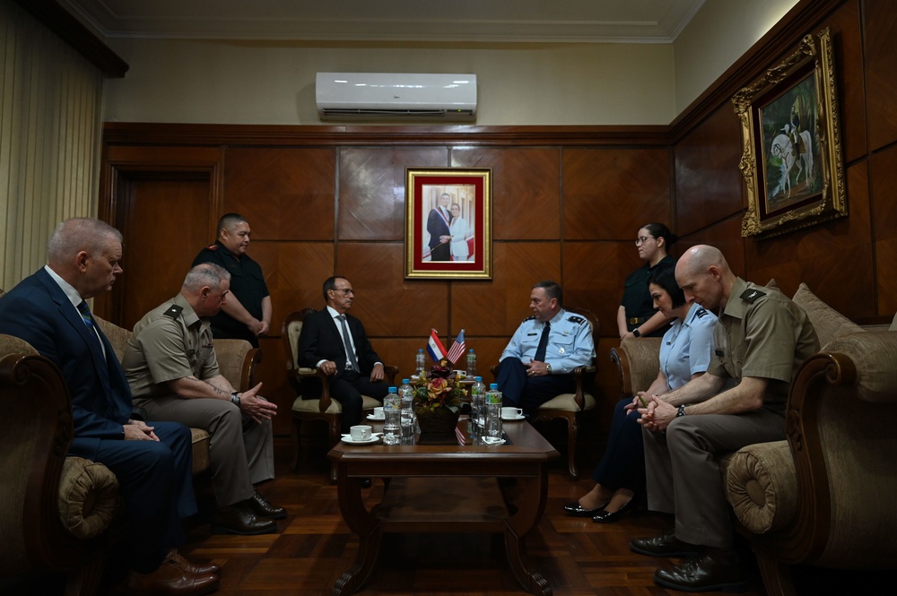 The Adjutant General of Massachusetts National Guard meets with Paraguay’s Minister of National Defense