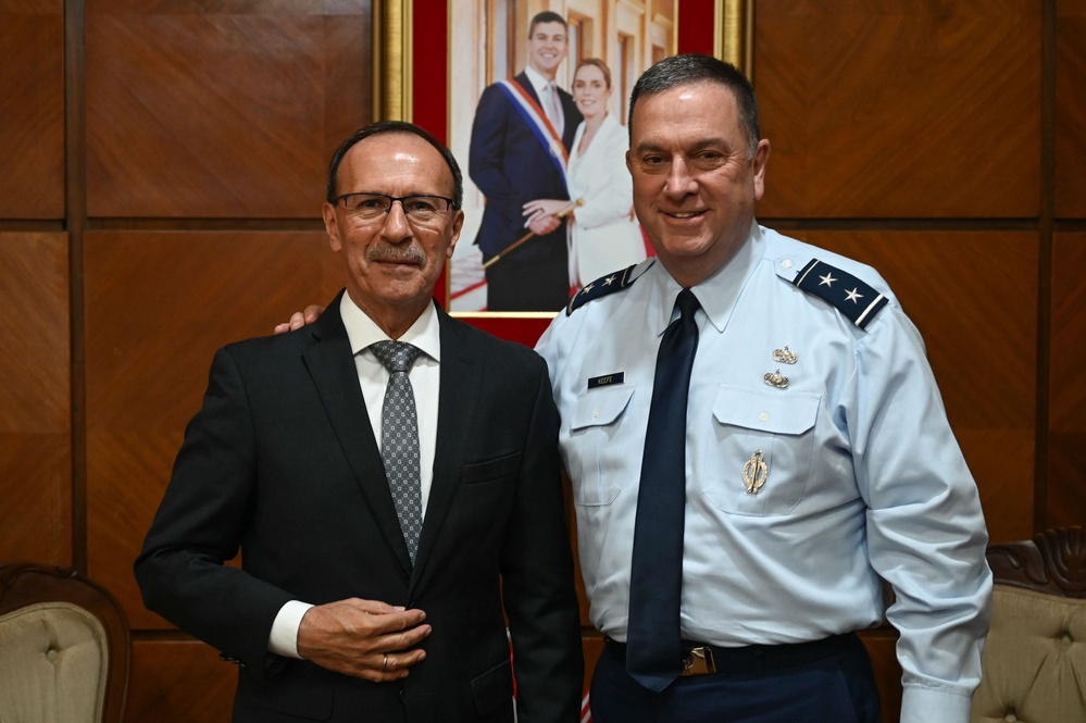 The Adjutant General of Massachusetts National Guard meets with Paraguay’s Minister of National Defense