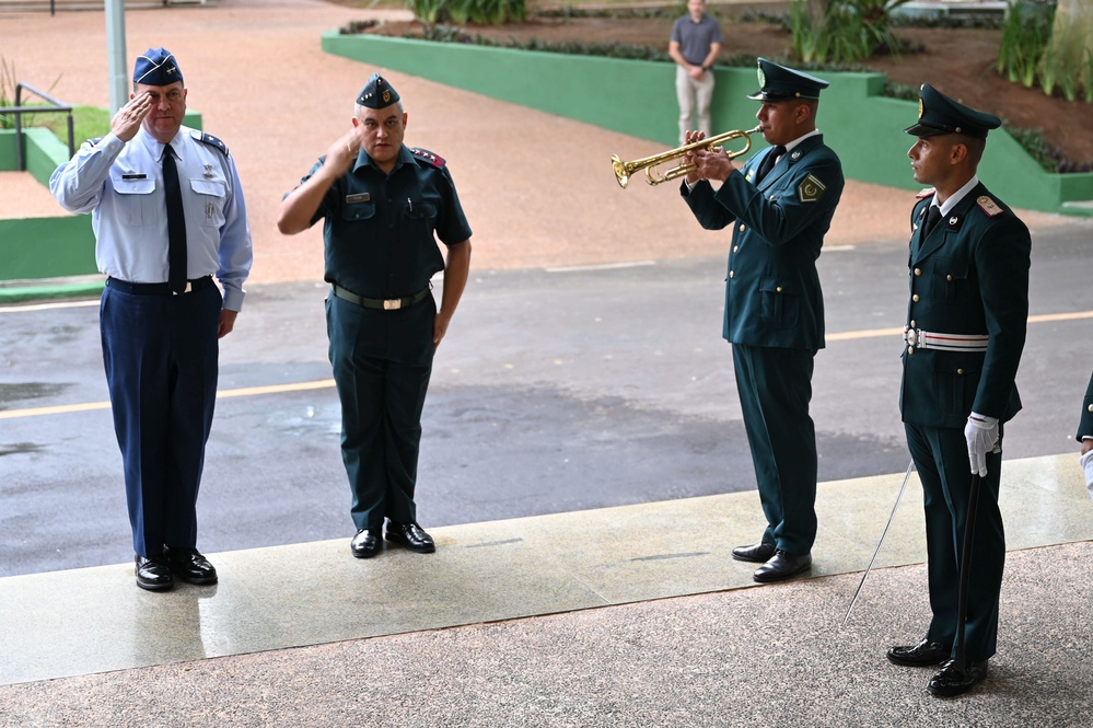 The Adjutant General of Massachusetts National Guard meets with Paraguay’s Commander of Military Forces