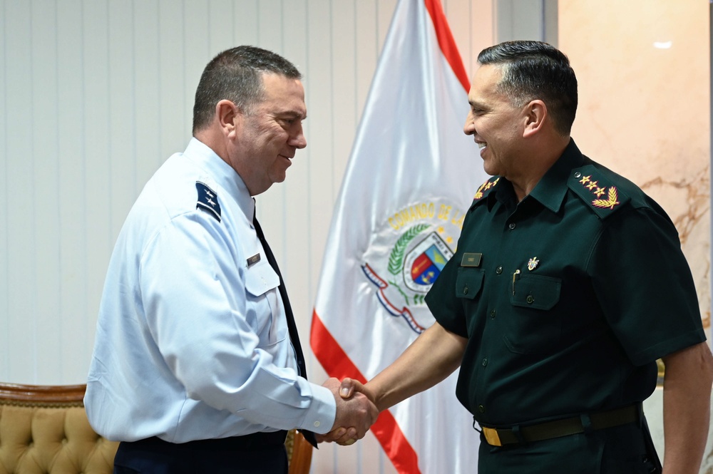 The Adjutant General of Massachusetts National Guard meets with Paraguay’s Commander of Military Forces