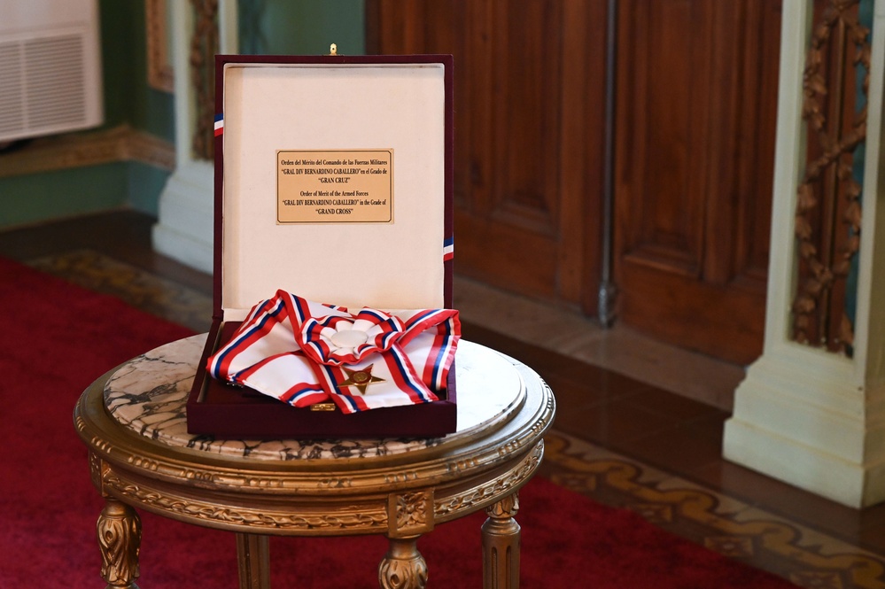 Paraguayuan President awards Order of Merit to The Adjutant General, Massachusetts National Guard